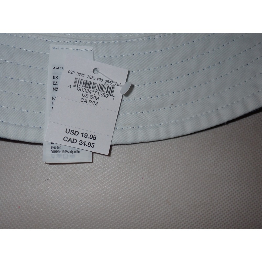 American Eagle Mens Outer Banks Palm Leaf Tropical Bucket Hat Blue S/M - Picture 4 of 5